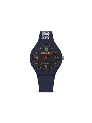 Superdry Men's Urban Herrinbone Navy Silicone Watch