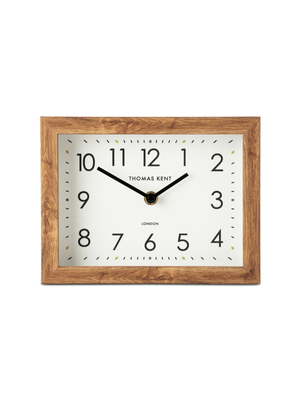 desk clock thomas kent walnut 16x21cm