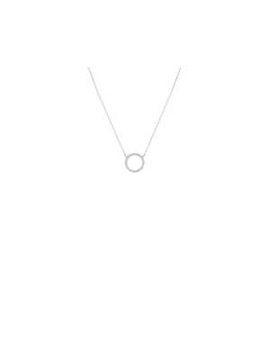 Sterling Silver & Cubic Zirconia Circle Necklace