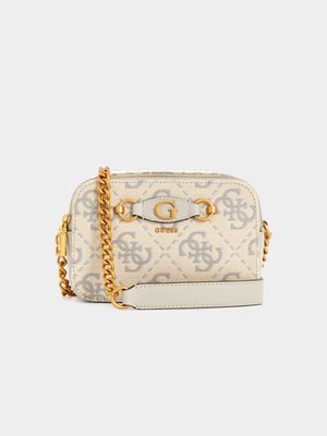 Women's Guess White  Izzy Camera Bag