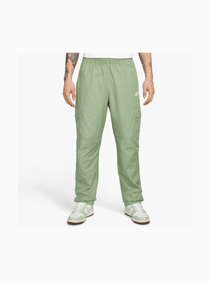 Mens Nike Club Woven Olive Green/White Cargo Pants