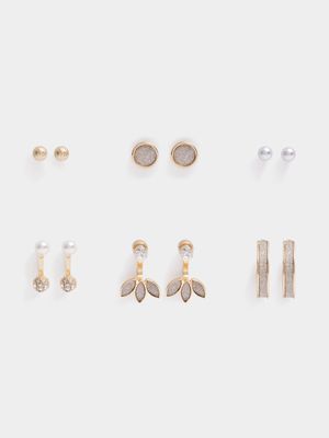 6 Pack Glitter Assorted Earrings