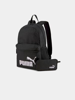 Puma Phase Black Backpack Set