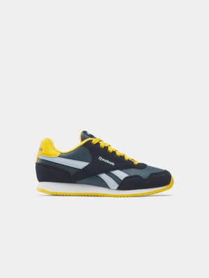 Junior Grade-School Reebok Jog Navy/Yellow Sneakers