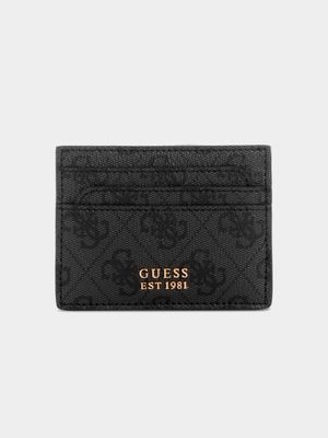 Women's Guess Charcoal Laurel Coral Card Holder Bag