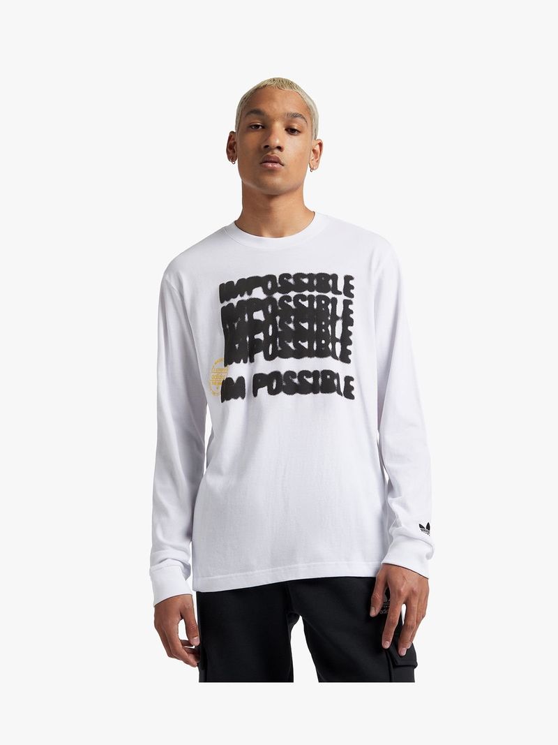 adidas Originals Men's New Age White Long Sleeve T-Shirt - Bash.com