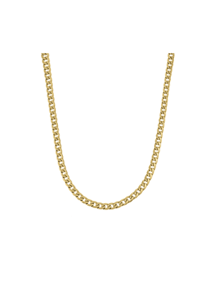 Stainless Steel Gold Tone Men's Curb Chain
