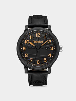 Timberland Men's Driscoll Black Leather Watch
