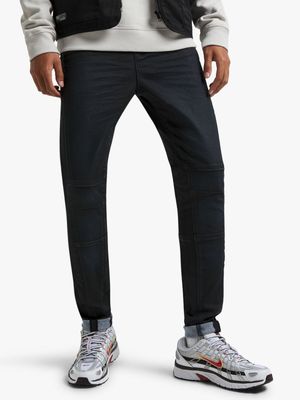 Redbat Men's Blue/Black Super Skinny Jeans