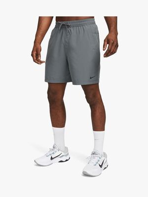 Mens Nike Dri-Fit Form 7 Inch Unlined Grey/Black Shorts