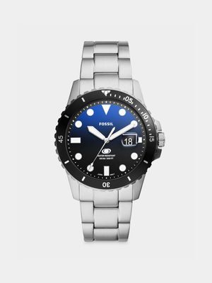 Fossil Blue Stainless Steel Blue & Black Dial Bracelet Watch
