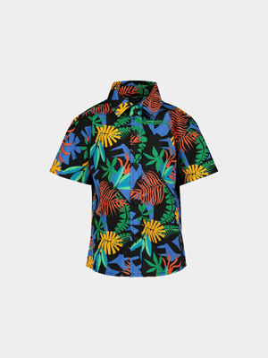 Older Boys Tropical Print Shirt