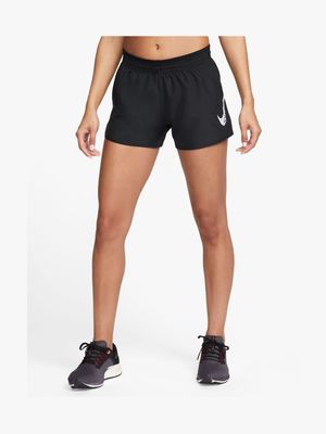 Womens Nike Dri-Fit Swoosh Black Run Shorts