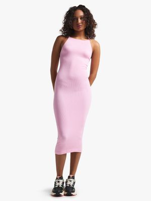 Women's Pink Seamless Dress