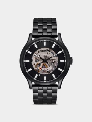 Nixon Men's Spectra Black Plated Stainless Steel Bracelet Watch
