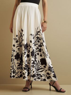 Women's Iconography Pleated Maxi Skirt