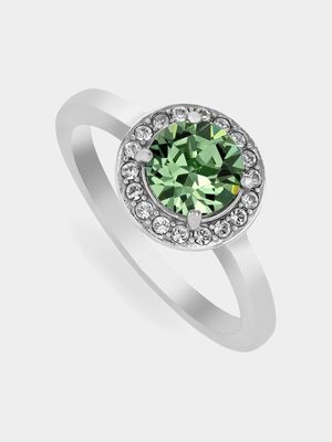 Sterling Silver Crystal Women's August Birthstone Ring