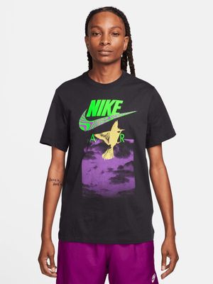 Mens Nike Sportswear Brandriff In Air Black Tee