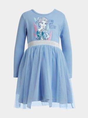 Jet Young Girls Blue Frozen Character Dress