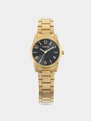 Tempo Ladies Gold Tone Bracelet Watch
