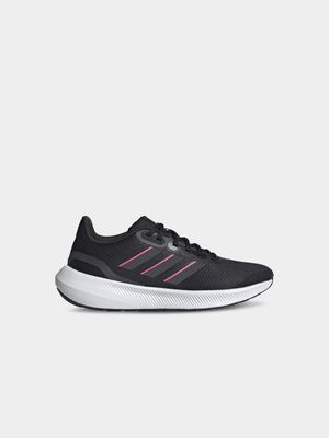 Womens adidas Run Falcon 3.0 Black/Pink Grey Running Shoes