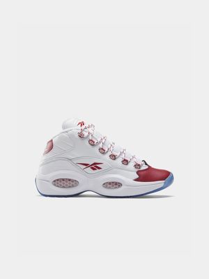 Reebok Men's Question Mid White/Red Sneaker
