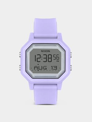 Nixon Women's Siren Lavender Positive Digital Silicone Watch