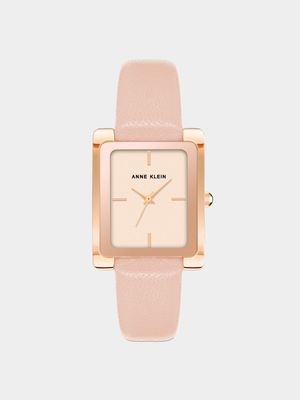 Anne Klein Women's Rose Gold Plated & Blush Leather Watch