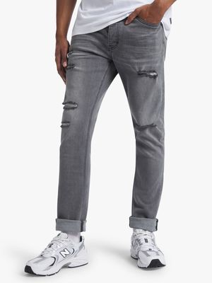 Redbat Men's Grey Skinny Jeans