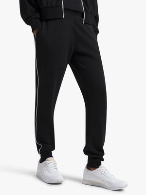 Womens TS Piped Black/White Jogger