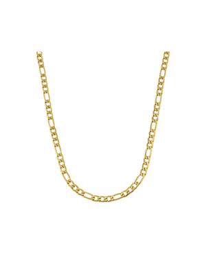 Gold Tone Stainless Steel Men’s Figaro Chain