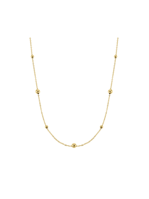 Yellow Gold, Beaded Station Chain