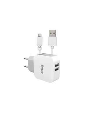 Snug 2 Port 3.4A Charger and MicroUSB Cable