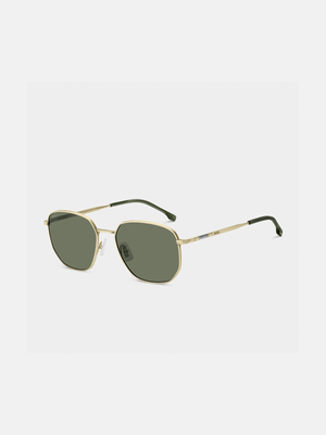 Hugo Boss Rectangular Matte Gold Sunglasses - 205037AOZ56QT
