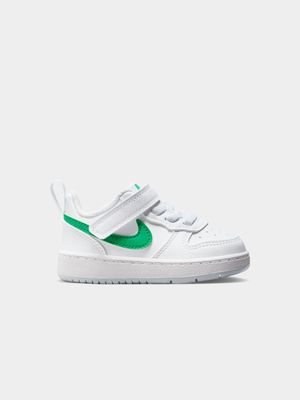 Junior Infant Nike Court Borough Low White/Green Shoes