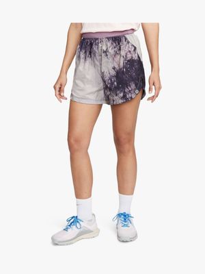 Womens Nike Trail Repel All Over Print Purple Shorts