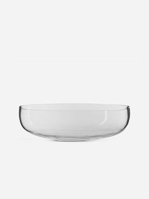 shallow glass salad bowl clear 29cm