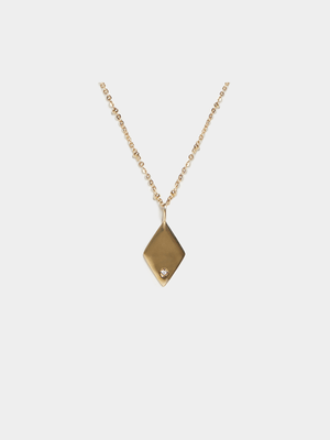 18ct Gold Plated Kite Pendant with CZ detail on Chain
