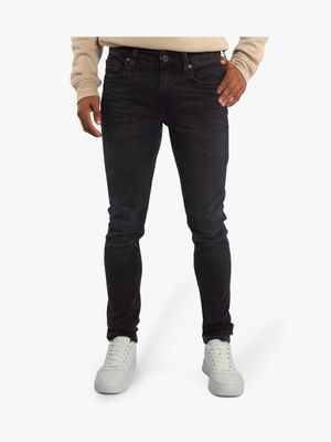 Men's Guess Black Delta Dark Slim Straight Jeans
