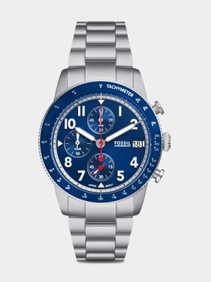 Fossil Sport Tourer Navy Dial Stainless Steel Bracelet Chronograph Watch