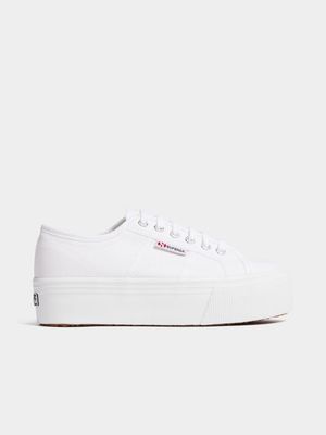 Womens Superga 2790 Cotw Linea Up White Sneakers