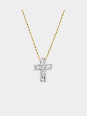 White Gold 0.35ct Diamond Cross Pendant