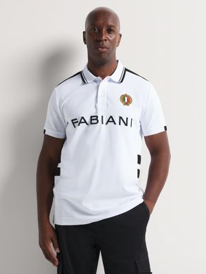 Fabiani Men's Colourblock White Polo