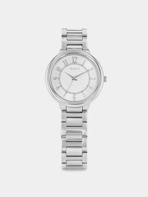 Tempo Silver Plated Silver Dial Bracelet Watch