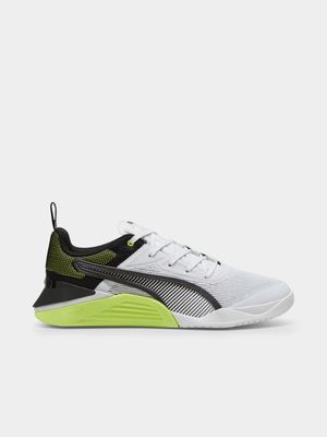 Mens Puma Fuse 3.0 White/Lime/Black Training Shoes
