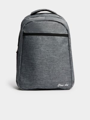 Jet Unisex Kids Grey Horizontal Zip School Bag