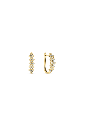 Yellow Gold 0.50ct Diamond Happy Hoop Earrings