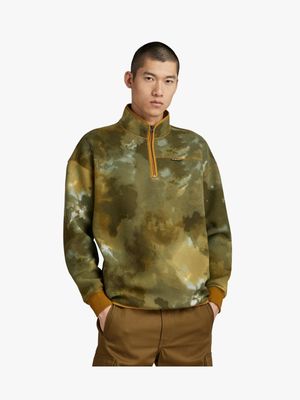 G-Star Men's Fleece Half Zip Mutlicolour Loose Sweater
