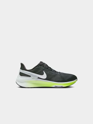 Mens Nike Air Zoom Structure 25 Charcoal/Volt Running Shoes