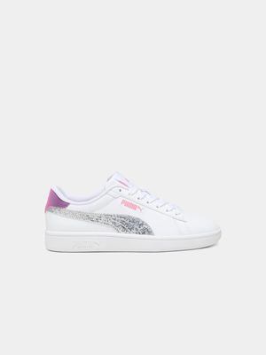 Junior Grade-School Puma 3.0 Star Glow White/Silver/Pink Sneakers